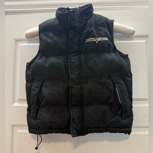 Boys Cowboy Hardware Black Vest, sz sm